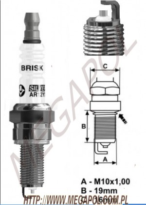 ŚWIECE ZAPŁONOWE - Swieca AR14YS Brisk/10x1mm lpg/cng