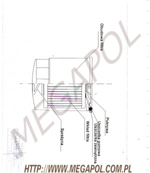 POMPY - Do układu LPG - Filtr do pompy 18bar (H78/74/20x1.5mm) srebrny