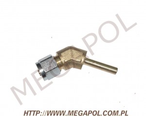 AKCESORIA - Złączki rury PCV - 2.Złączka kątowa rury PCV6mm/Cu6mm/135 stopni