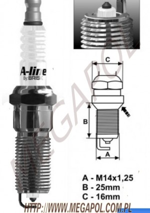 ŚWIECE ZAPŁONOWE - BRISK A-Line - RR15YPY Brisk A-Line 25 / jedna elektroda