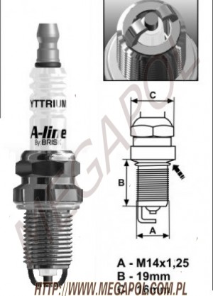 ŚWIECE ZAPŁONOWE - BRISK A-Line - DR15LDCY Brisk A-Line 26 / dwie elektrody